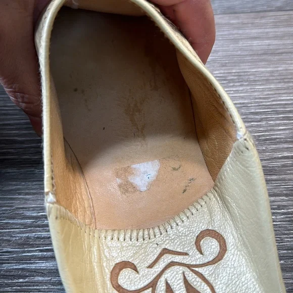 Elaymani guir vintage genuine leather slides woman’s size 10 (d72) - Picture 4 of 6